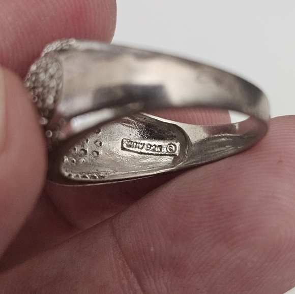 Vintage 1/4 CTW Diamond Round 925 Sterling Silver Multi Row Band Ring Size 8 - Picture 7 of 14